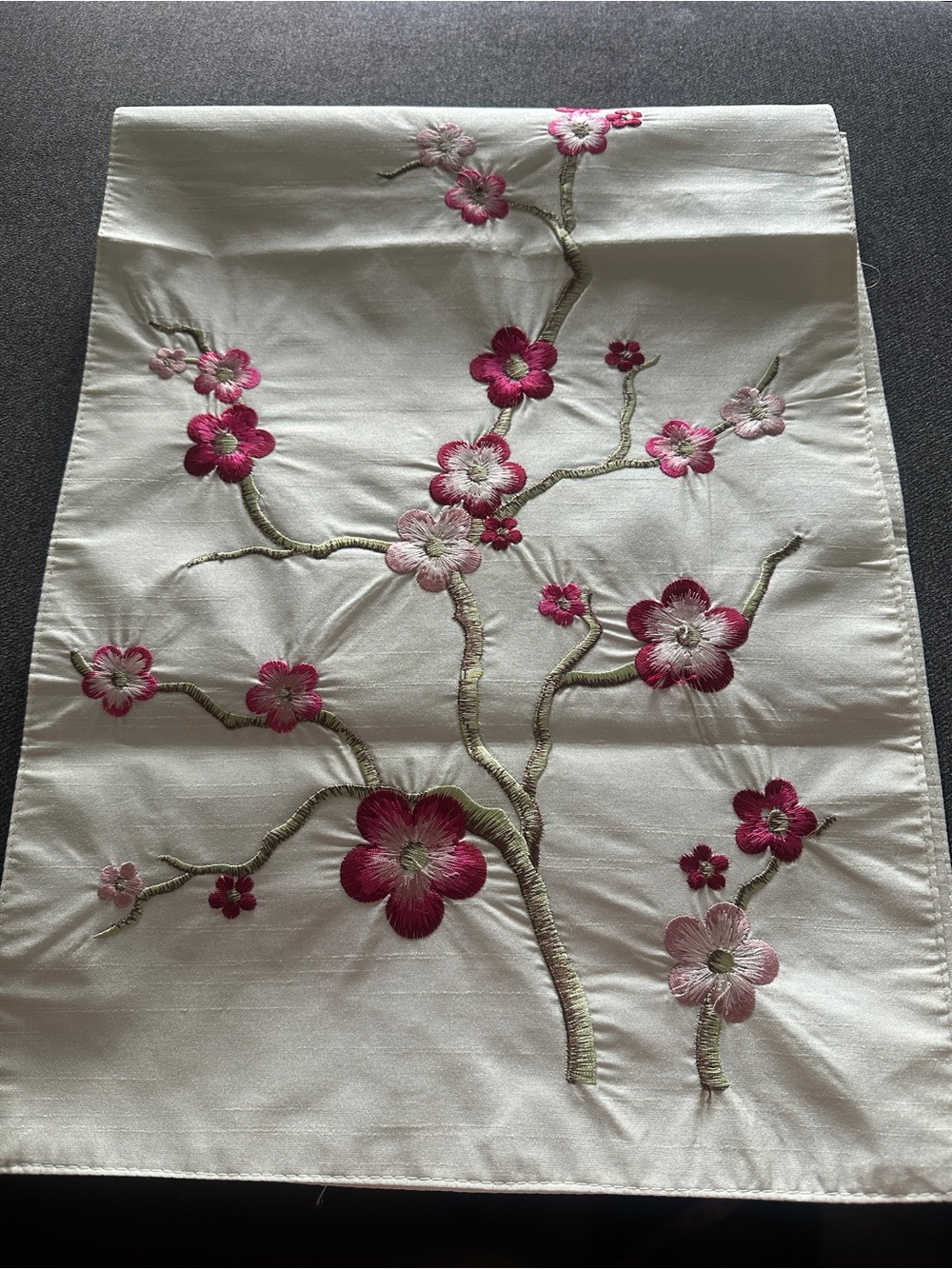 Cherry Blossom and Cream Table Runner (72 Inches)